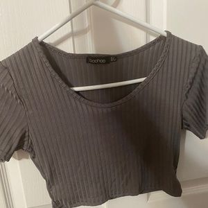 Boohoo ribbed crop top